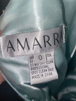 Amarra Blue Size 0 Floor Length Ball gown on Queenly