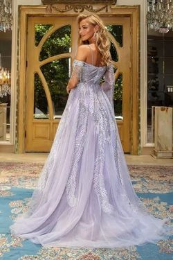 Portia and Scarlett Purple Size 4 Side Slit Tall Height Floor Length Ball gown on Queenly