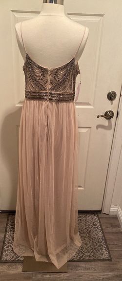 BHLDN Nude Size 8 Floor Length Ball gown on Queenly