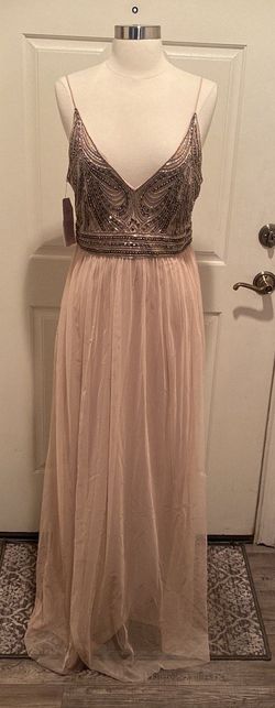 BHLDN Nude Size 8 Bridgerton Prom Ball gown on Queenly
