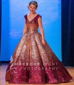 MoriLee Multicolor Size 0 Ombre Rose Gold Quinceanera Ball gown on Queenly