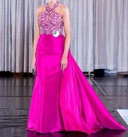 Mac Duggal Pink Size 2 Free Shipping Tall Height Floor Length Train Dress on Queenly