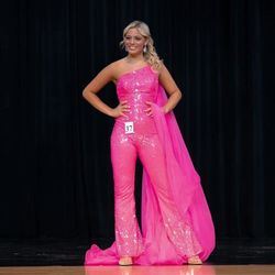 Rachel Allan Pink Size 8 Floor Length Jumpsuit Dress on Queenly