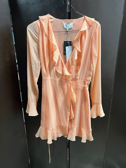 Bloomingdales Orange Size 6 Midi Cocktail Dress on Queenly