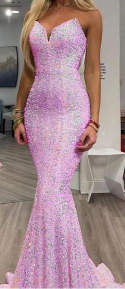 Portia and Scarlett Pink Size 16 Pageant Floor Length Free Shipping Mermaid Dress on Queenly