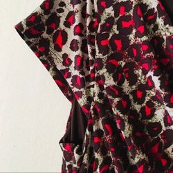Calvin Klein Red Size 12 Print Plus Size 70 Off Cocktail Dress on Queenly