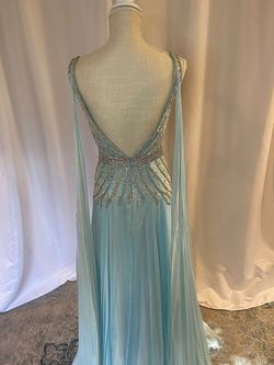 Sherri Hill Blue Size 6 Pageant 50 Off Tall Height Prom Straight Dress on Queenly