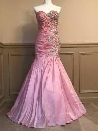 Tony Bowls Pink Size 4 Military Floor Length Mermaid Dress on Queenly