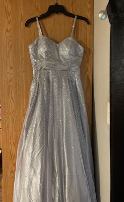 Silver Size 6 A-line Dress on Queenly