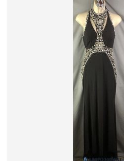 Jovani Black Size 0 Prom Tall Height Floor Length Straight Dress on Queenly