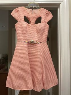 Mac Duggal Pink Size 6 Sunday Midi Cocktail Dress on Queenly