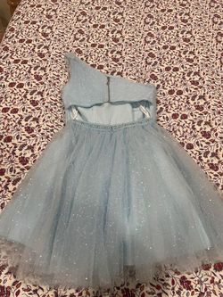 Sherri Hill Blue Size 6 Floor Length Cocktail Dress on Queenly