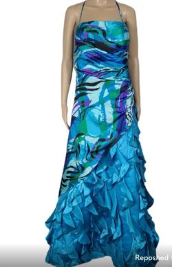 De Blue Size 20 Military Prom A-line Dress on Queenly