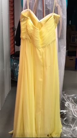 Mori Lee Yellow Size 22 70 Off Pageant A-line Dress on Queenly