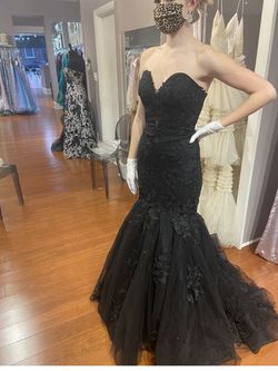 Jasz Couture Black Size 4 Homecoming Prom Free Shipping Mermaid Dress on Queenly