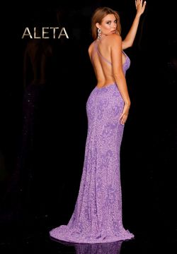 Style 274 Aleta Purple Size 0 Floor Length Tall Height 274 Mermaid Dress on Queenly