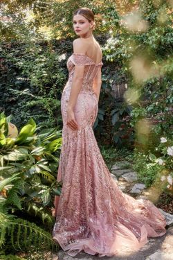 Style A1107 Andrea & Leo Couture Pink Size 8 Lace Rose Gold A1107 Mermaid Dress on Queenly