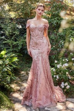 Style A1107 Andrea & Leo Couture Pink Size 8 Lace Rose Gold A1107 Mermaid Dress on Queenly