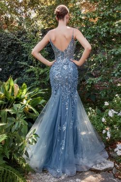 Style A1118 Andrea & Leo Couture Blue Size 4 Lace A1118 Mermaid Dress on Queenly