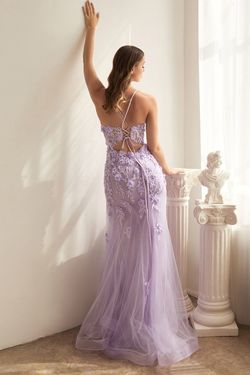 Style CD995 Cinderella Divine Purple Size 2 Floor Length Fitted Mermaid Dress on Queenly