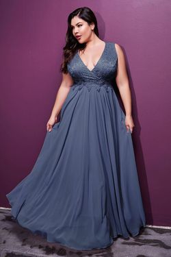 Style S7201 Cinderella Divine Blue Size 16 Floor Length Tall Height A-line Dress on Queenly
