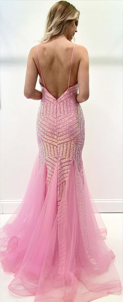 Style 7411 Jasz Couture Pink Size 2 Pageant 7411 Mermaid Dress on Queenly