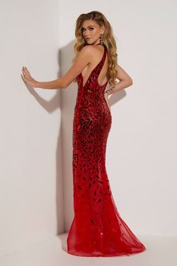 Style 7415 Jasz Couture Red Size 4 Tall Height Floor Length Black Tie Side slit Dress on Queenly