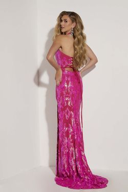 Style 7437 Jasz Couture Pink Size 4 Floor Length Side slit Dress on Queenly