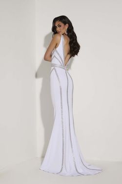 Style 7438 Jasz Couture White Size 4 7438 Mermaid Dress on Queenly