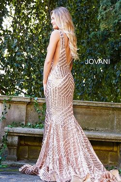 Style 59762 Jovani Pink Size 0 Floor Length Sequin Mermaid Dress on Queenly