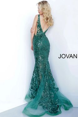 Style 60283 Jovani Green Size 0 Fitted Pageant Mermaid Dress on Queenly