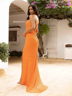 Style 3761 Primavera Couture Orange Size 0 Jewelled Euphoria Tall Height Side slit Dress on Queenly