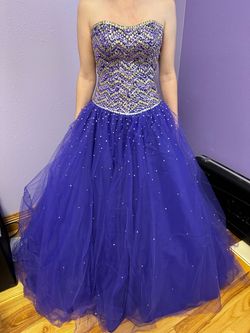 MoriLee Purple Size 2 Prom Black Tie Ball gown on Queenly