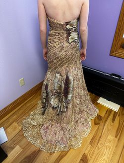 Mac Duggal Nude Size 2 Floor Length Mermaid Dress on Queenly