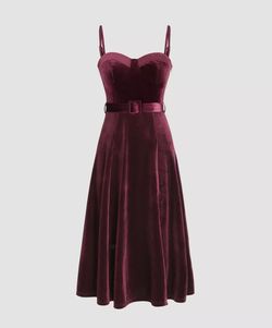 Cider Red Size 2 Midi Cocktail Dress on Queenly