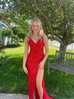 velvi Red Size 0 Prom Side slit Dress on Queenly