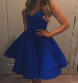 Mac Duggal Blue Size 2 Fun Fashion Midi Cocktail Dress on Queenly