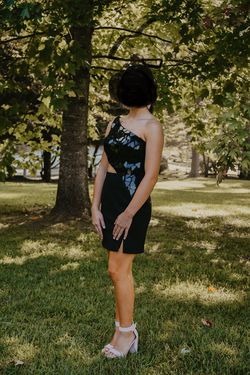Sherri Hill Black Size 0 Free Shipping Homecoming Midi Cocktail Dress on Queenly