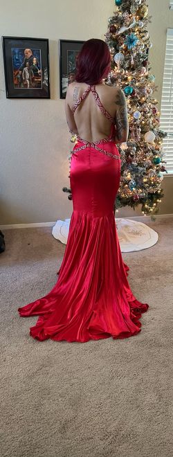 Prima Donna Red Size 8 Backless Military Mermaid Dress on Queenly
