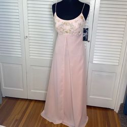 Faviana Pink Size 8 Tall Height Prom Military Sequined Straight Dress on Queenly