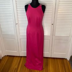 MC Evening Pink Size 8 Fitted Tall Height Straight Dress on Queenly