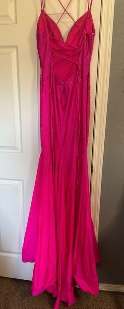 Sherri Hill Pink Size 2 Floor Length Spaghetti Strap Jewelled Mermaid Dress on Queenly