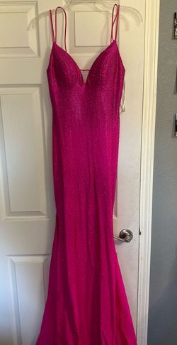 Sherri Hill Pink Size 2 Floor Length Spaghetti Strap Jewelled Mermaid Dress on Queenly