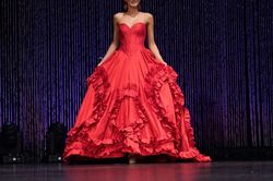 Sherri Hill Red Size 0 Tall Height Pageant Strapless Free Shipping Ball gown on Queenly