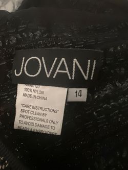 Jovani Black Size 14 Midi Nightclub Euphoria Cocktail Dress on Queenly
