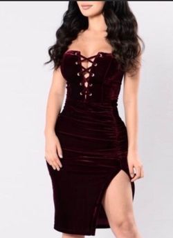 Fashion Nova Red Size 4 Euphoria Side slit Dress on Queenly