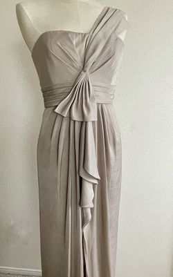Style -1 BCBG Nude Size 6 Floor Length Prom Side slit Dress on Queenly