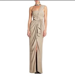 Style -1 BCBG Nude Size 6 Side slit Dress on Queenly