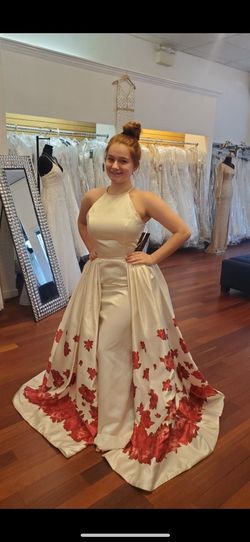 Sherri Hill White Size 8 Floor Length Cotillion Ball gown on Queenly