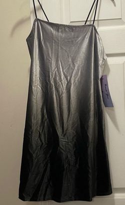 Rokoko Gray Size 12 Homecoming Plus Size Velvet Straight Dress on Queenly